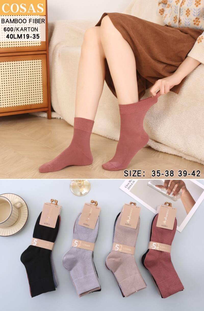 Skarpety damskie Roz 35-42, Mix kolor Paczka 40 szt